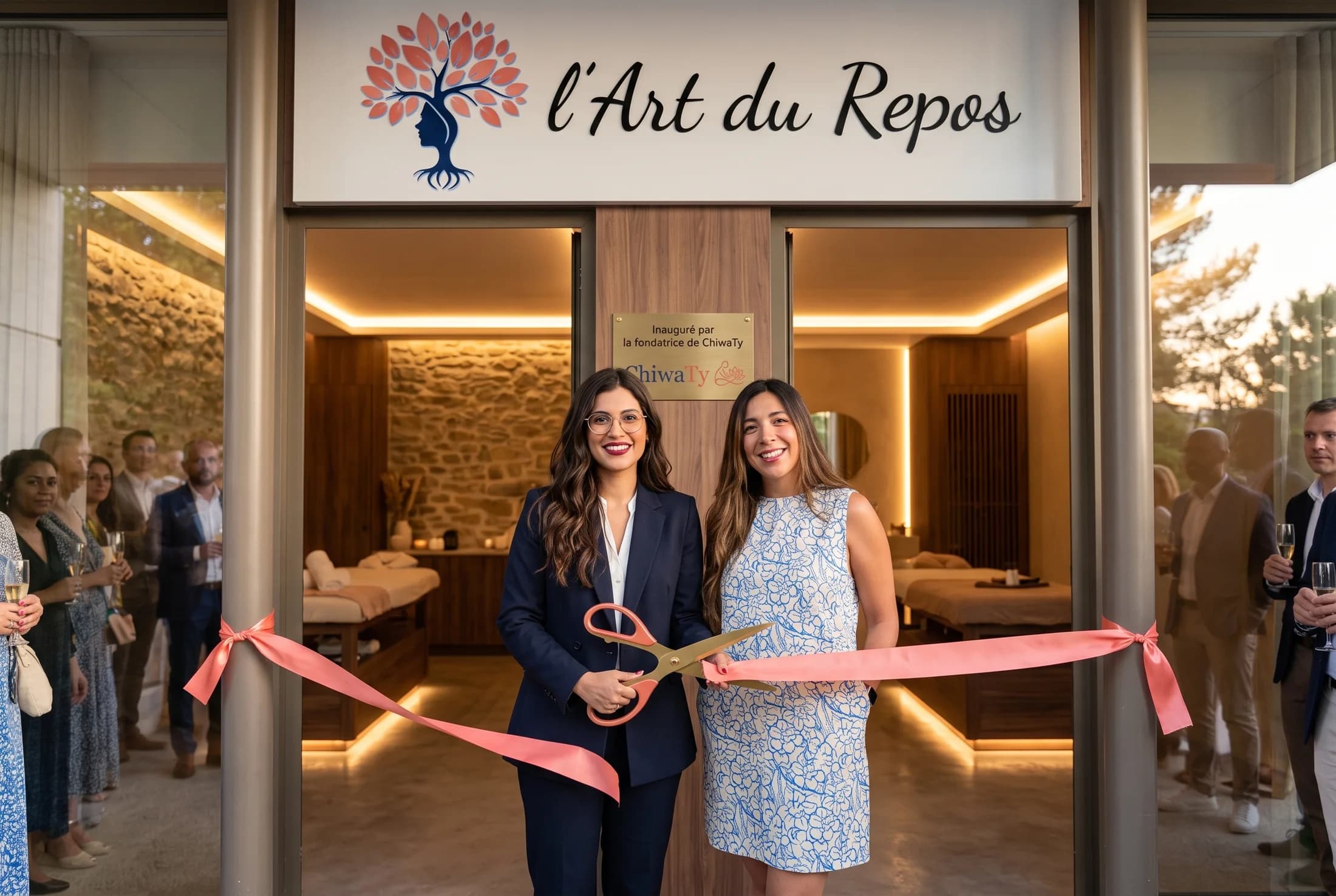 Inauguration chaleureuse devant L'Art du Repos.
